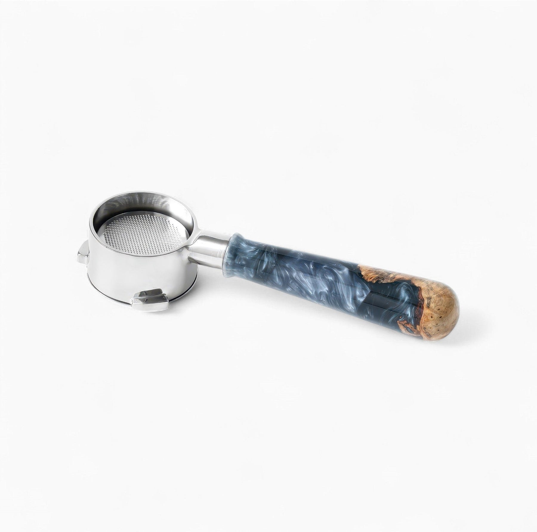 Bottomless Portafilter, Walnut and Resin Handle