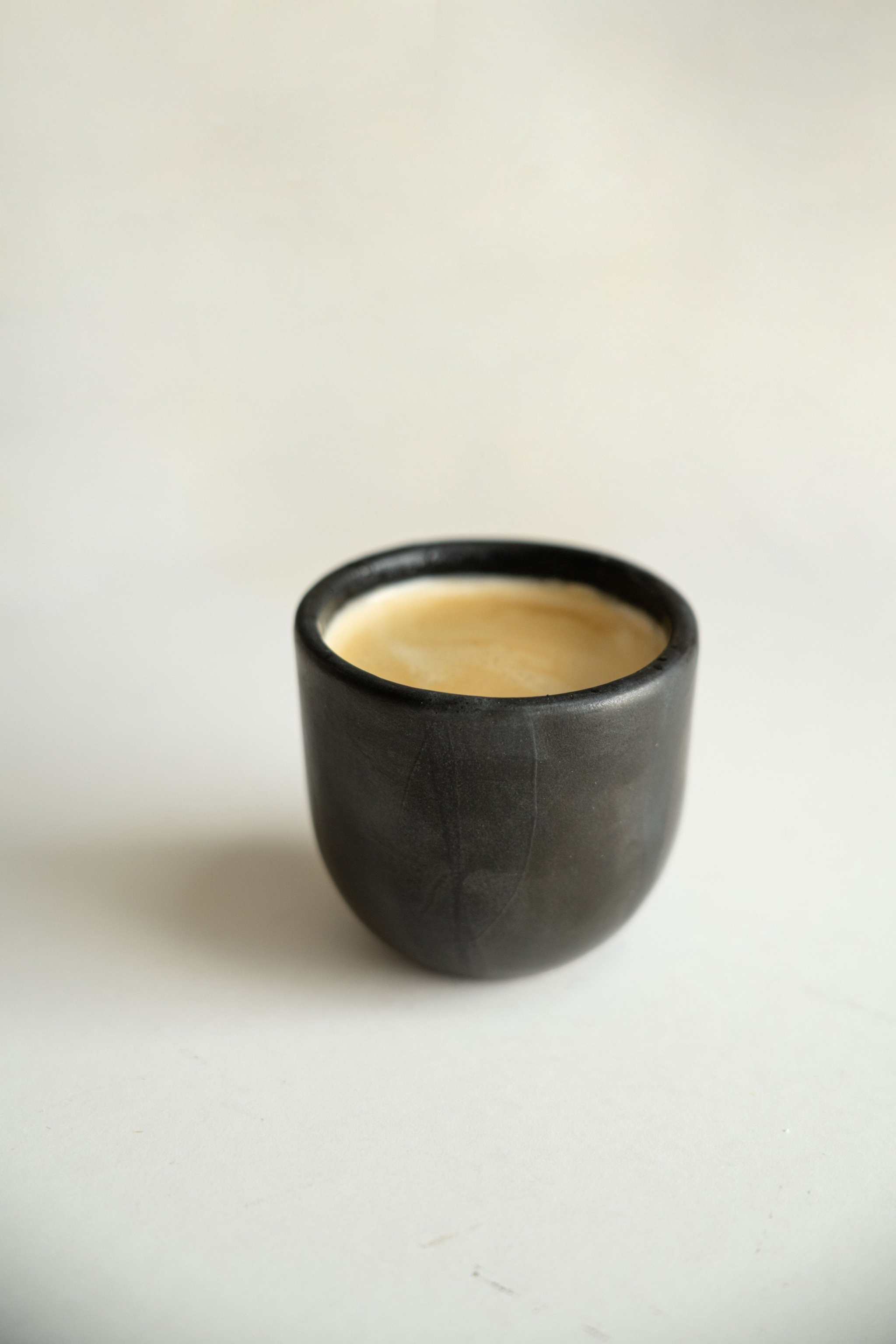 Black Stoneware Espresso Cup