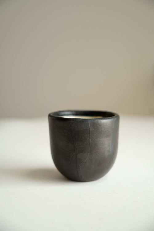 Black Stoneware Espresso Cup