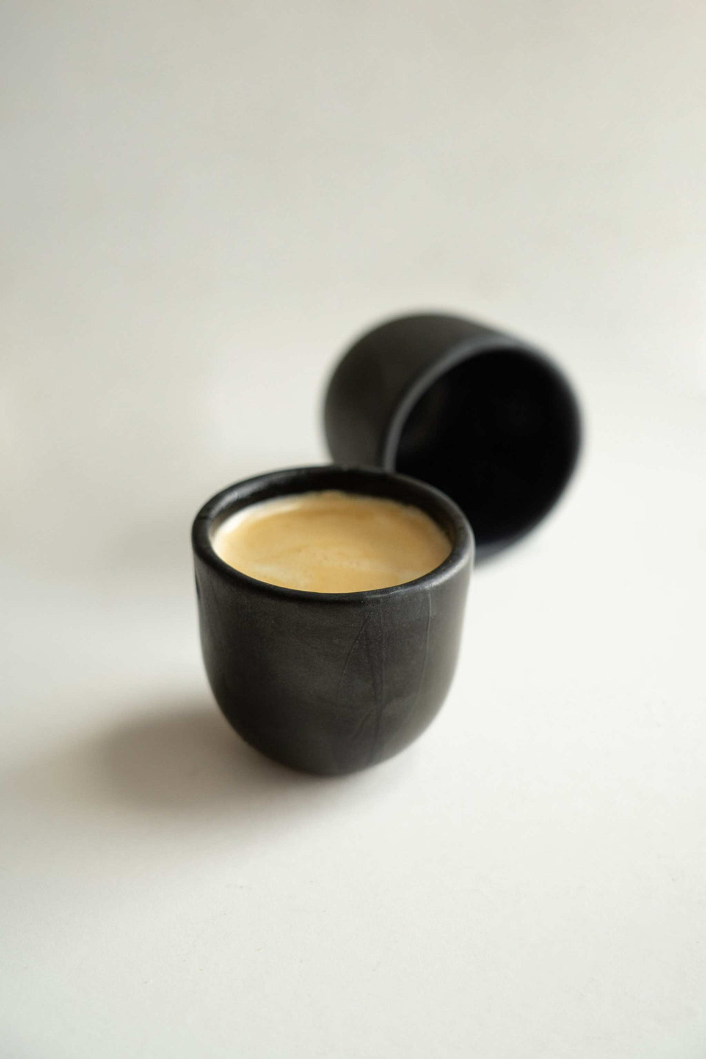Black Stoneware Espresso Cup