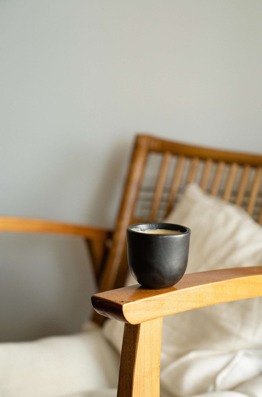 Black Stoneware Espresso Cup