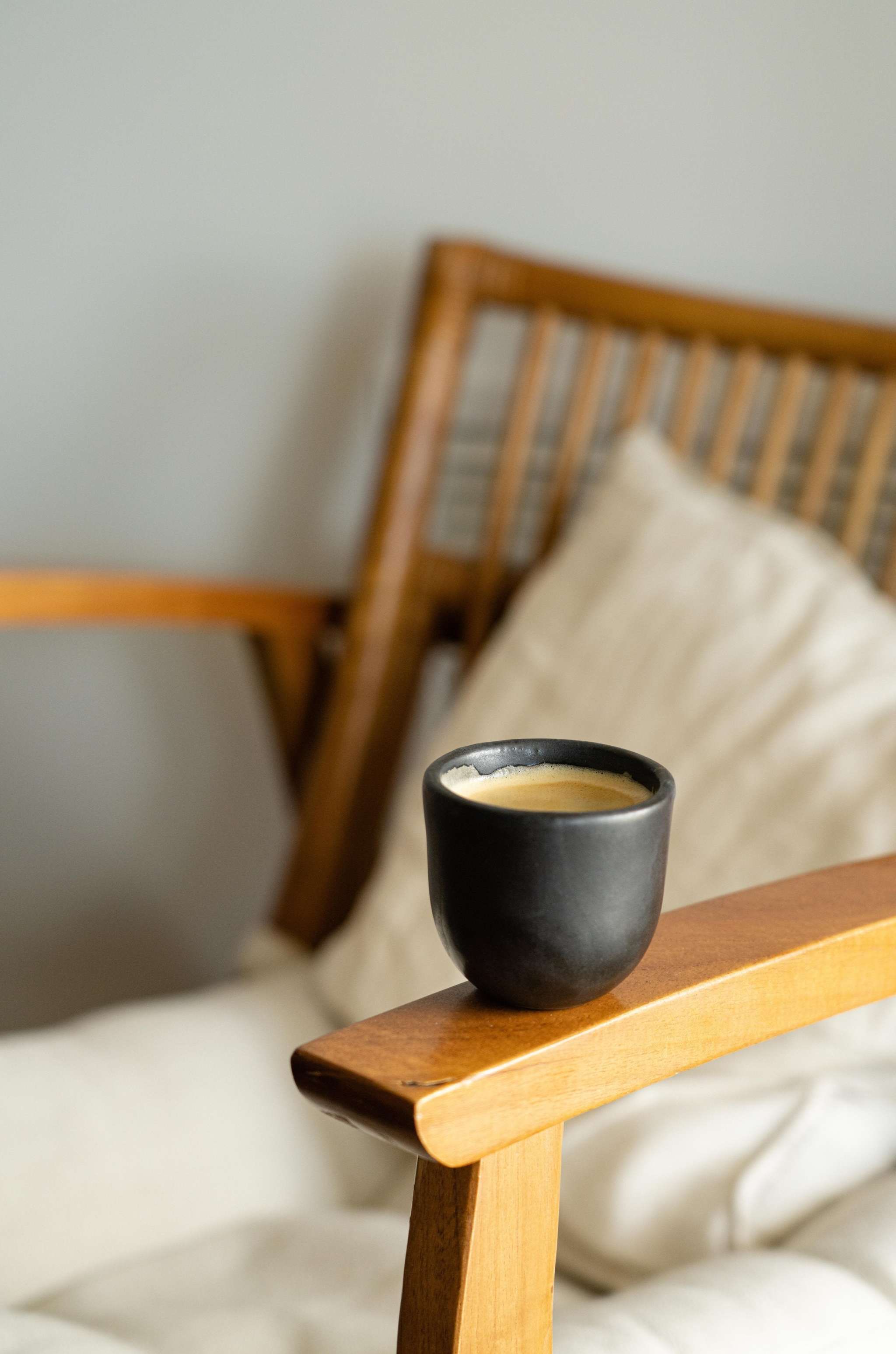 Black Stoneware Espresso Cup
