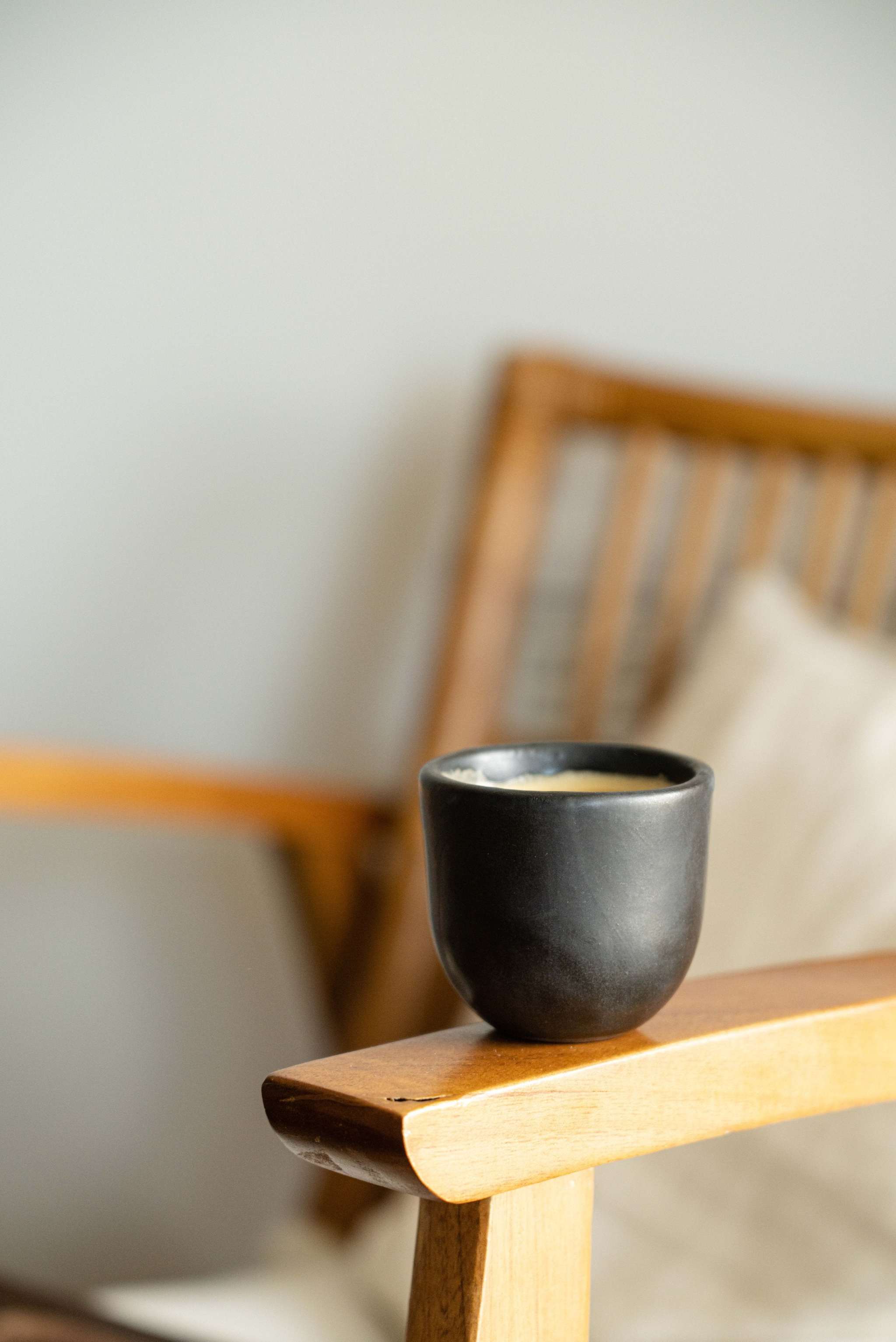 Black Stoneware Espresso Cup