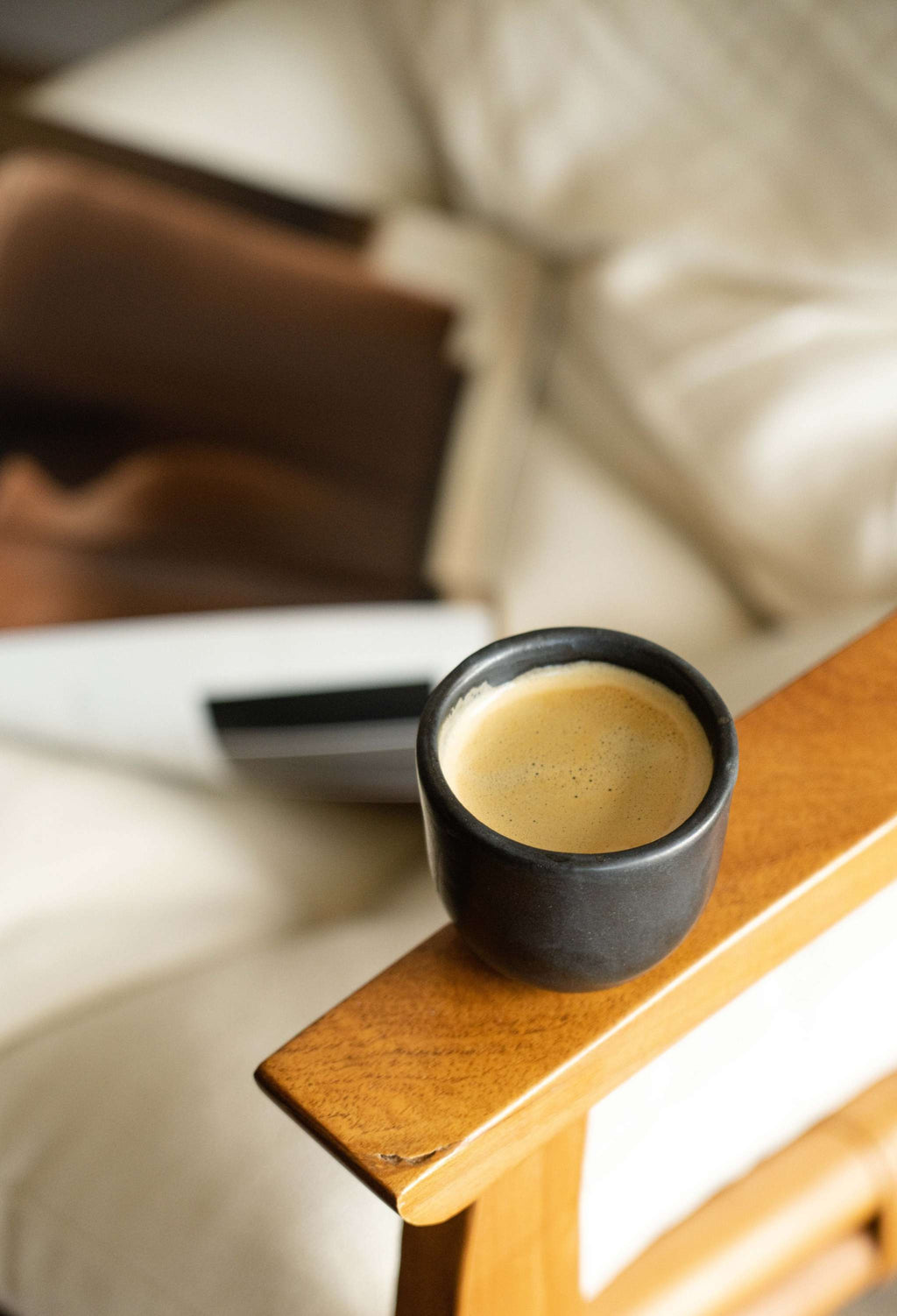 Black Stoneware Espresso Cup