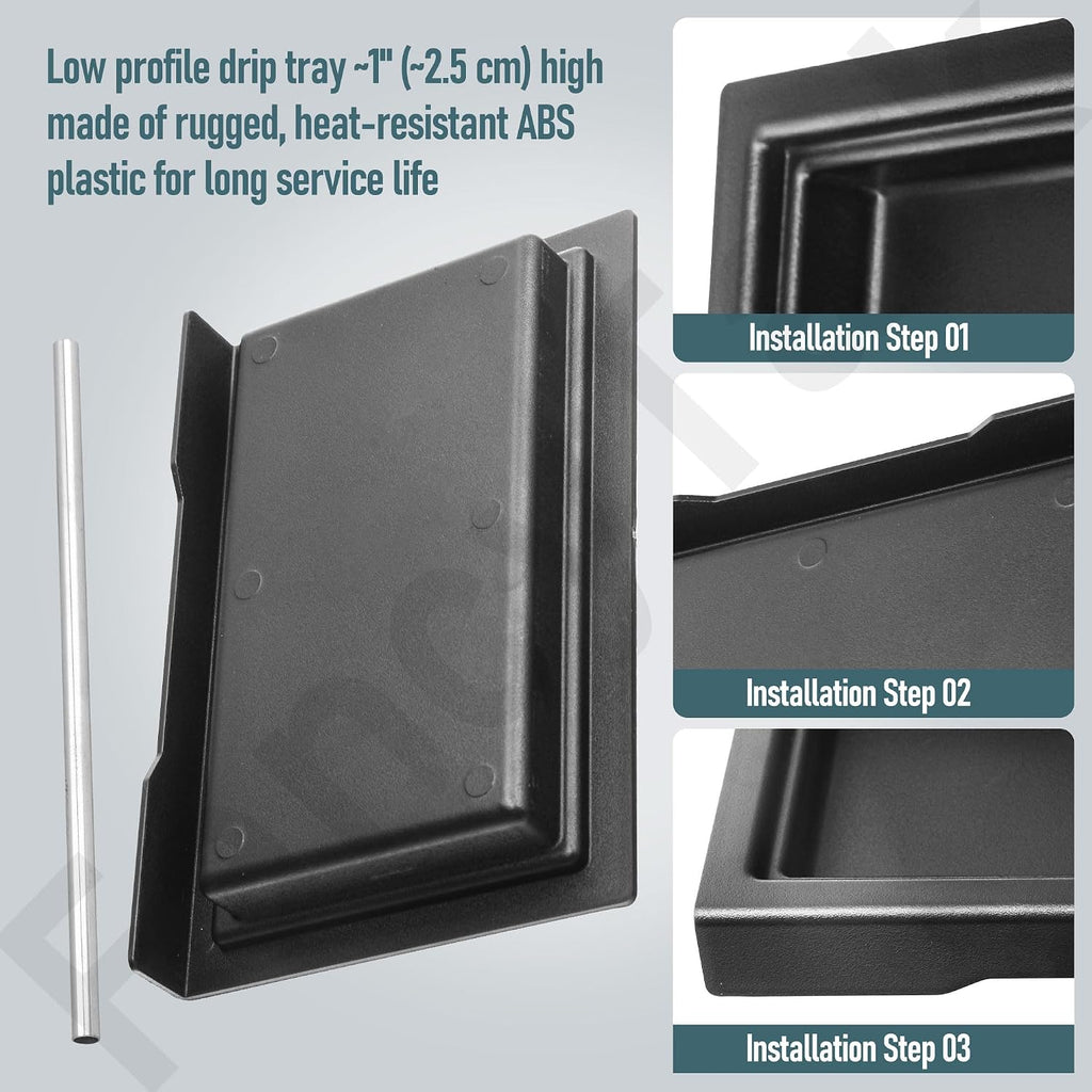 Low Profile Drip Tray for Gaggia Classic Pro Espresso Machine | Extended Stainless Steel Tube, with OPV Spring Modification Kit