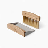 Beech Cleaning Brush and Magnetic Dustpan Set