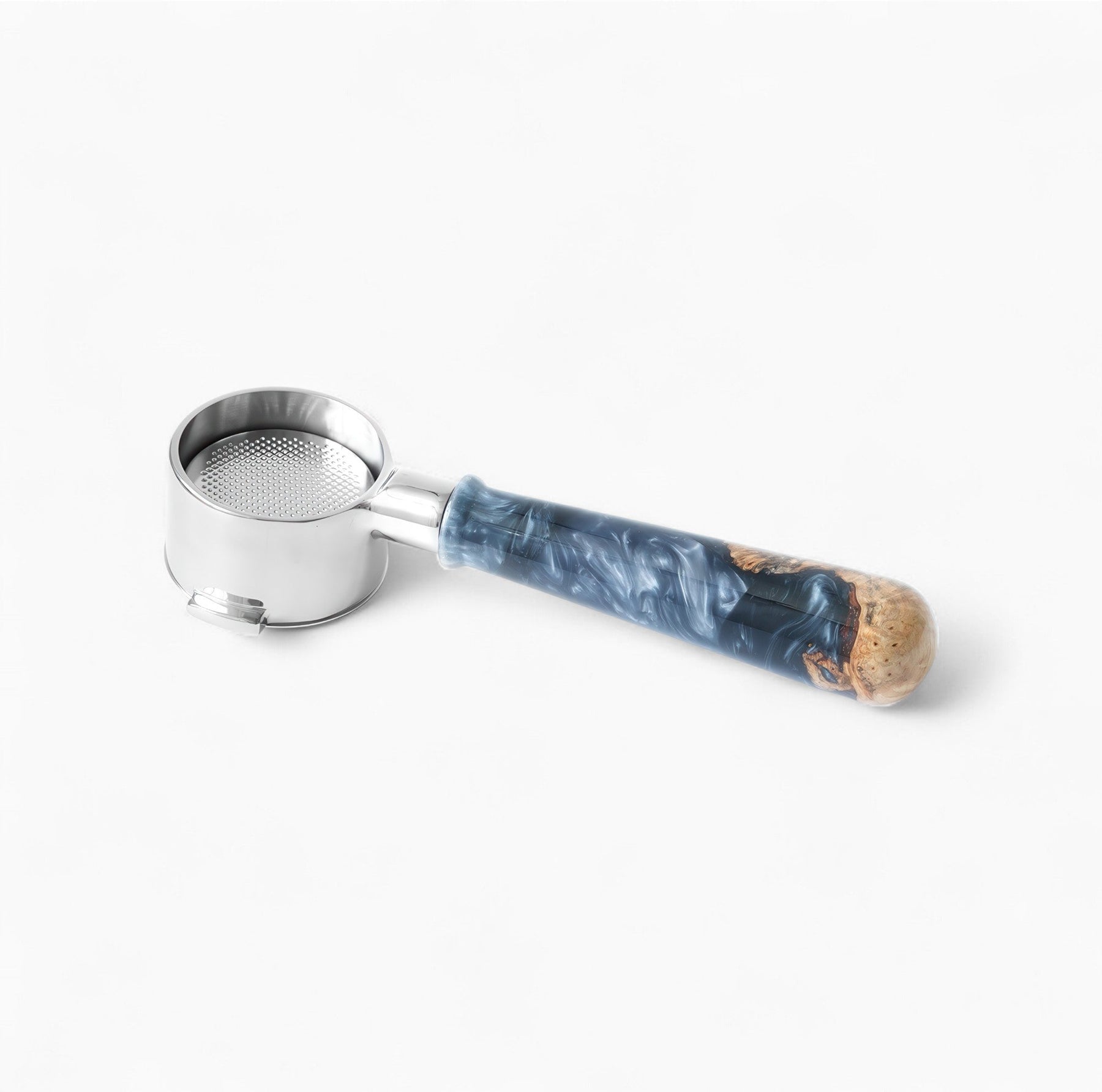 Bottomless Portafilter, Walnut and Resin Handle