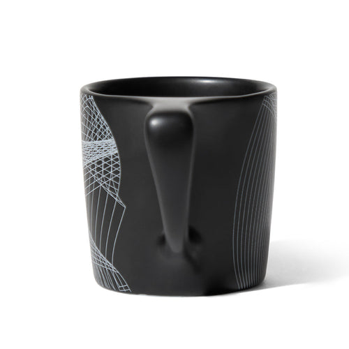 notNeutral x Chaim Machlev Lino Mug, Dots to Lines Black (10 oz)