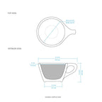 Lino Double Cappuccino Cup & Saucer - White (6oz/177ml)