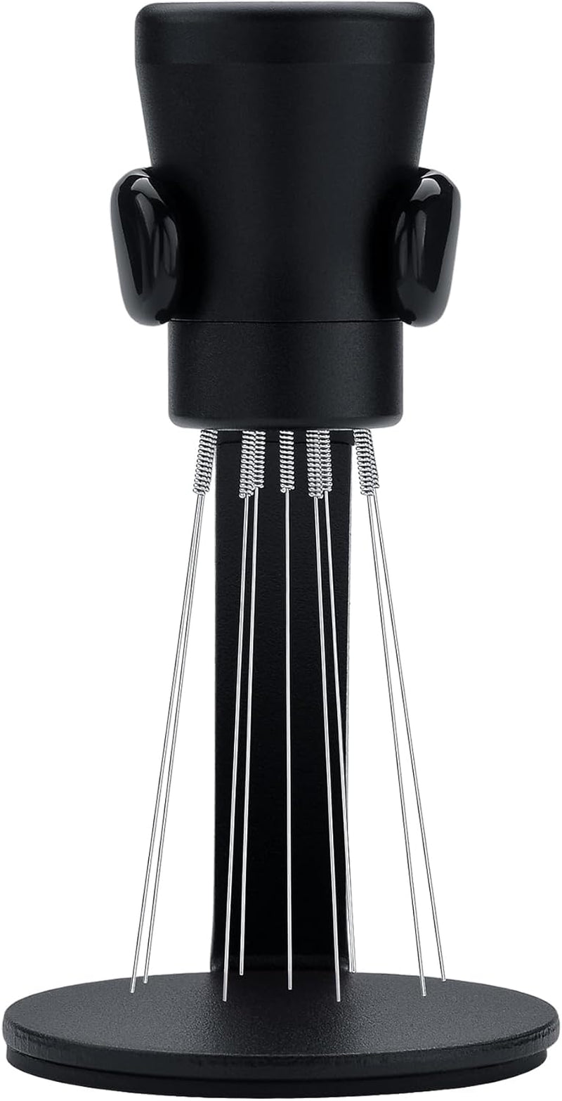 WDT Distribution Tool V2.1 with Stand - 0.23Mm 8 Prong Espresso Distribution Tool - Magnetic Coffee Stirrer with 16 Extra Needles