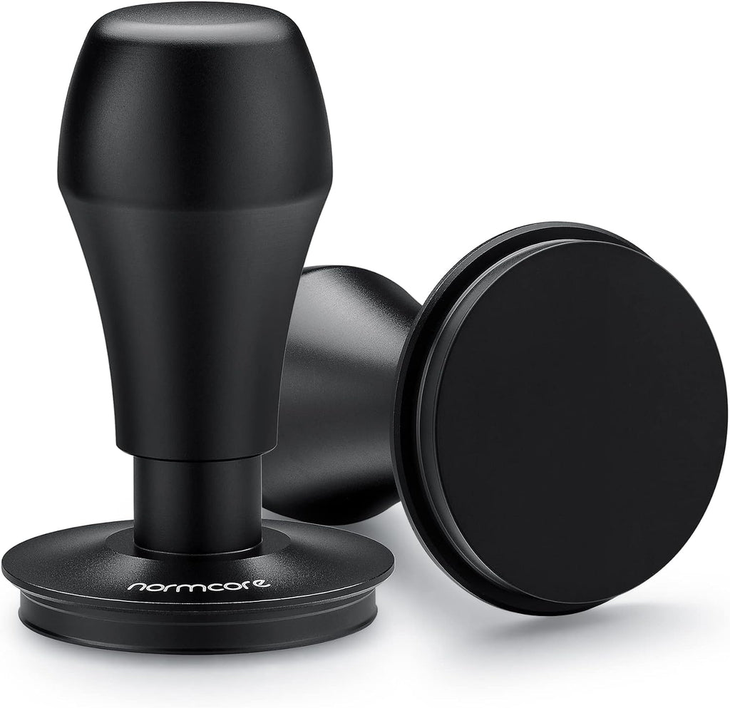 58.5Mm Espresso Coffee Tamper V4 - Spring Loaded Tamper with Titanium PVD Coating Flat Base -15Lb / 25Lb / 30Lbs Replacement Springs