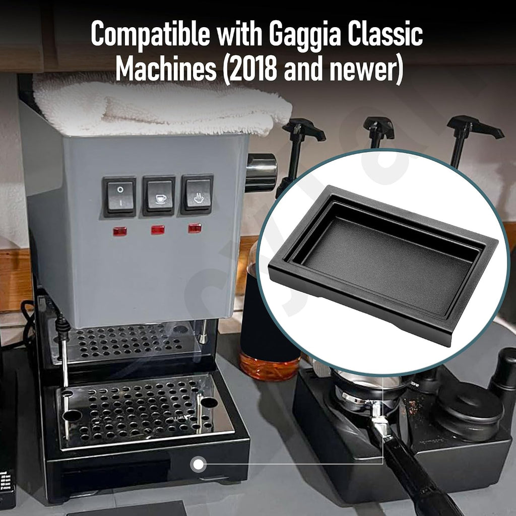 Low Profile Drip Tray for Gaggia Classic Pro Espresso Machine | Extended Stainless Steel Tube, with OPV Spring Modification Kit