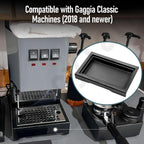 Low Profile Drip Tray for Gaggia Classic Pro Espresso Machine | Extended Stainless Steel Tube, with OPV Spring Modification Kit