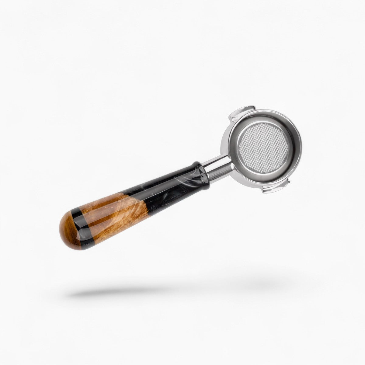 Bottomless Portafilter, Walnut and Resin Handle