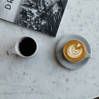 Lino Double Cappuccino Cup & Saucer - Grey (6oz/177ml)