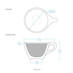 Lino Large Latte Cup & Saucer - Indigo (12oz/355ml)