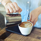 Lino Large Latte Cup & Saucer - Grey (12oz/355ml)