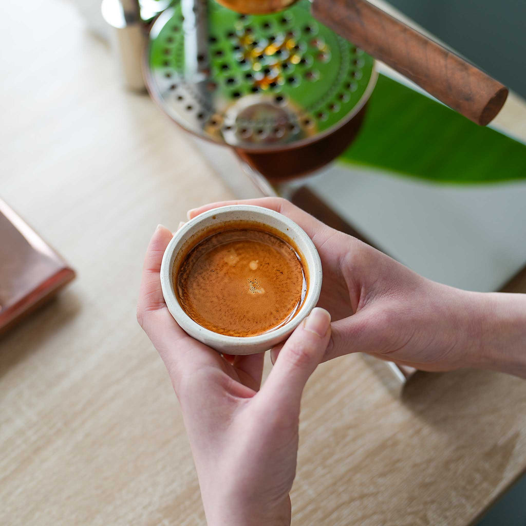 Earth espresso cup with espresso shot