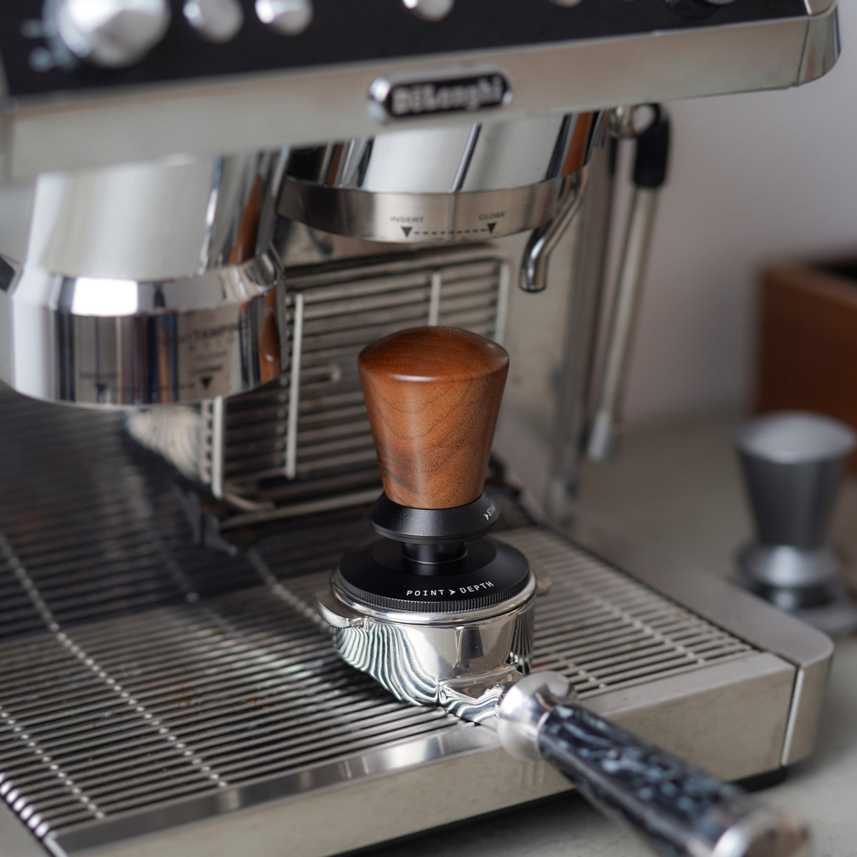 Spring-Loaded Espresso Tamper, 30 lb Constant Force