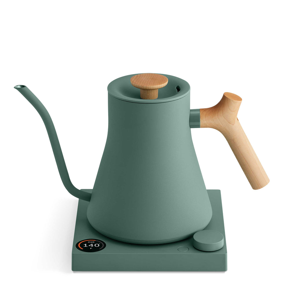 Fellow Stagg EKG Pro Kettle, Smoke Green + Maple