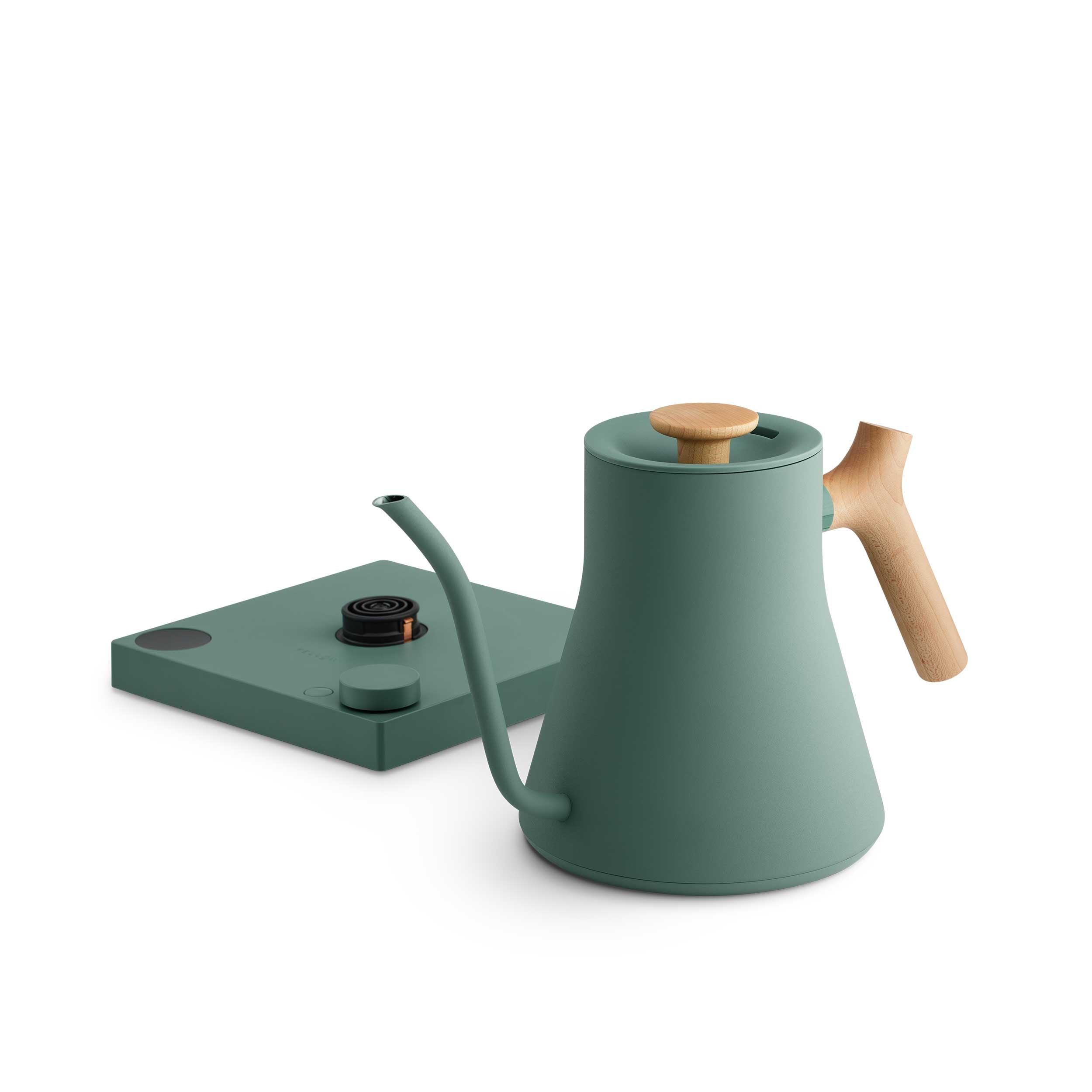 Fellow Stagg EKG Pro Kettle, Smoke Green + Maple